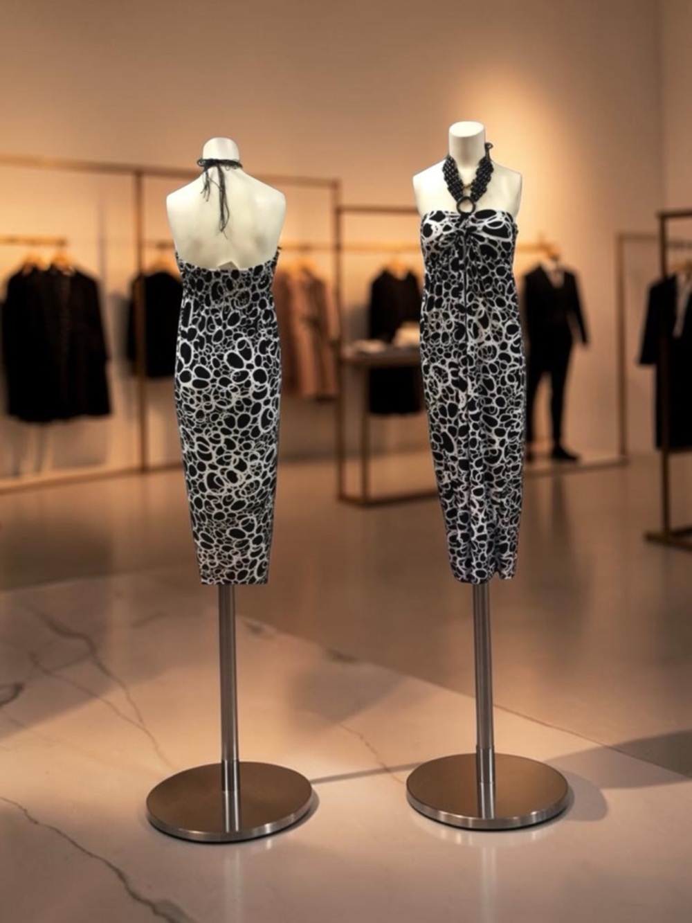Just Love,dress,maxi,black/white,decorated,SizeM.: